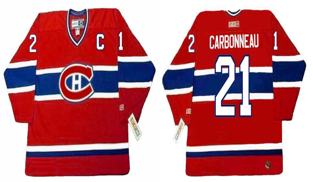 2019 Men Montreal Canadiens #21 Carbonneau Red CCM NHL jerseys